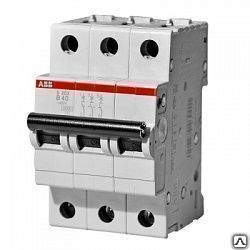 Автоматический выключатель ABB 3 полосный C 20А S203 6кА (STOS203 C20) /2CDS253