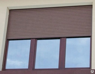 Рольставни ручного управления на трехстворчатое окно 2100х1400 мм 