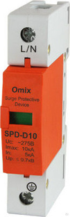 Устройство защиты от импульсных перенапряжений Omix SPD-D10/2-275 