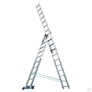 Лестницы алюминиевые трехсекционные  (Алюмет),  3*8 ступени грузоподъемност 