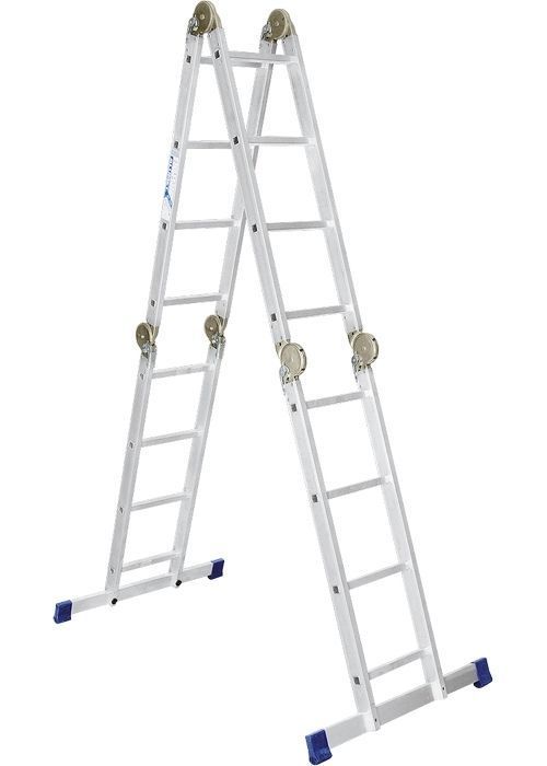 Лестницы алюминиевые шарнирные (Алюмет),4*3 ступени грузоподъемность 150 кг