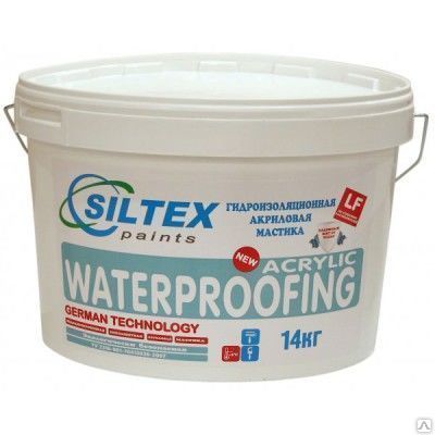 Мастика гидроизоляционная "Siltex" "WaterProffing" ведро 10 кг