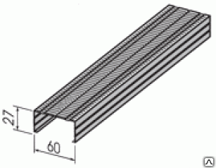 Металлический профиль потолочный 60х27х6,0 мм, L= 3 м (36 п.м. 12 шт) КНАУФ