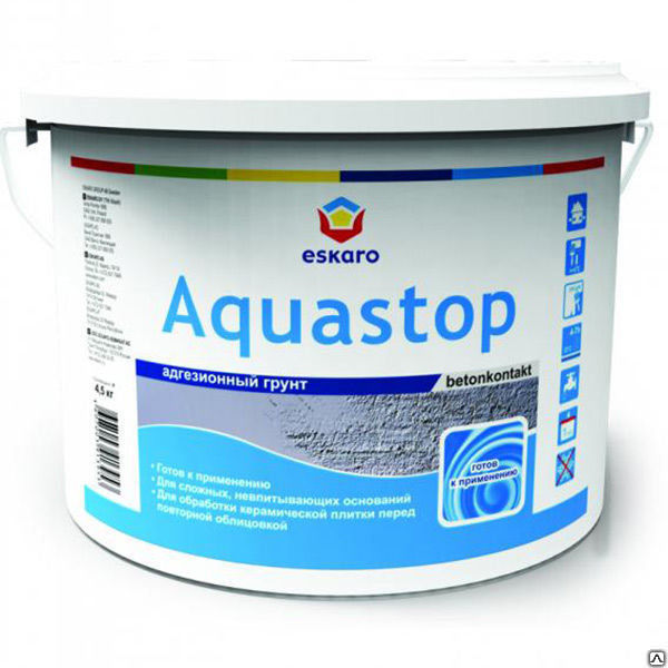 Грунт Aquastop Contact 4,5 кг бетоконтакт
