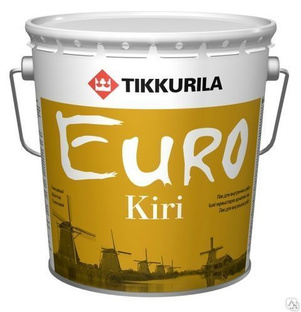 Евро Кири лак паркетный алкидно-уретановый (Euro Kiri) полуматовый. 9 л. 