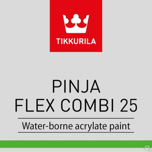 Водная полу-акрилатная краска (Pinja Flex Combi 25). Tikkurila. A / 18 л. 