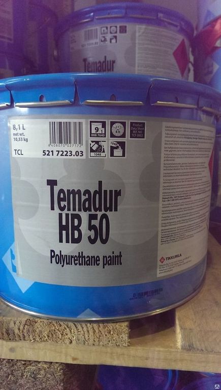 Полиуретановая краска Темадур ХБ 50 (Temadur HB 50) Тиккурила