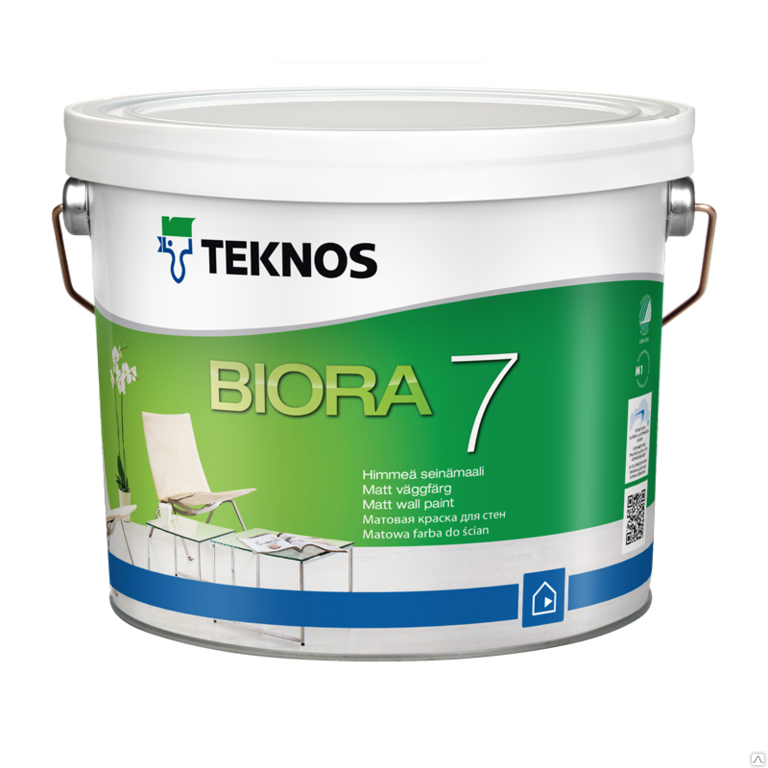 TEKNOS (Текнос) BIORA 7 матовая краска для стен и потолка 0,9л