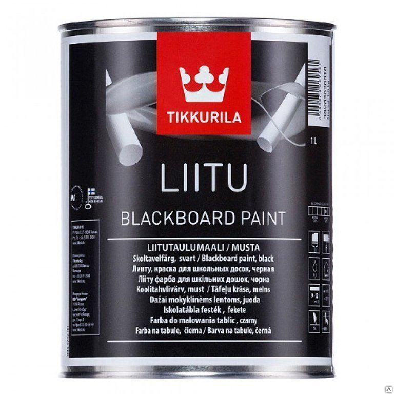Краска Tikkurila LIITU черная для школьных досок (1л)