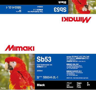 Mimaki Чернила SB53 Black (SB53-K-44-1/ SB53-K-2L-1)