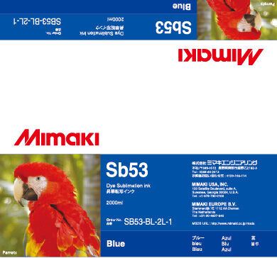 Mimaki Чернила SB53 Blue (SB53-BL-44-1/ SB53-BL-2L-1)