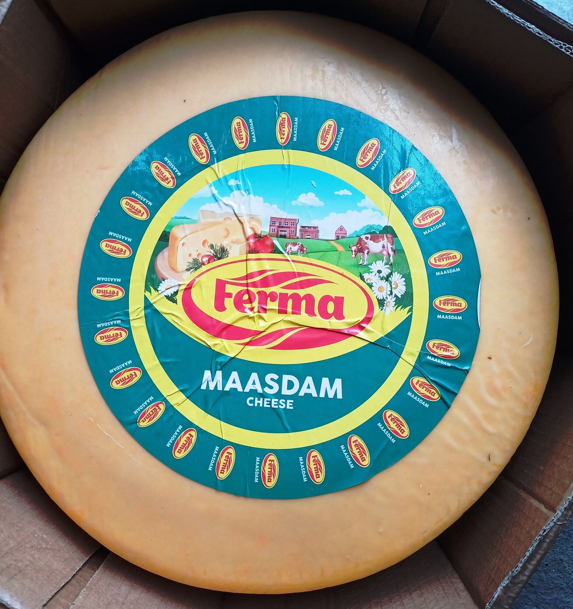 Сыр Маасдам 45 % жирность, без заменителей молочного жира, импортный настоящий, 400-700 гр,