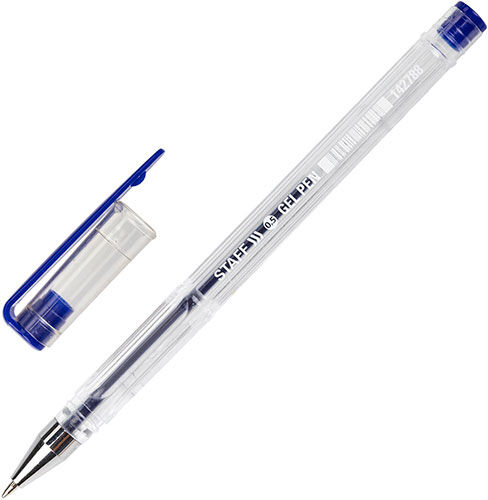 Ручка гелевая Staff Basic GP-789, синяя, комплект 50 штук, линия 0.35 мм (880415) Basic GP-789 синяя комплект 50 штук ли