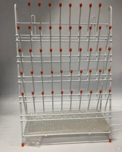 Панель для сушки лабораторной посуды 515х350х135 мм, на 48 предметов, металл