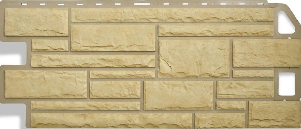 Фасадная панель "Камень" Желтый Альта-профиль 1140х480х23 мм