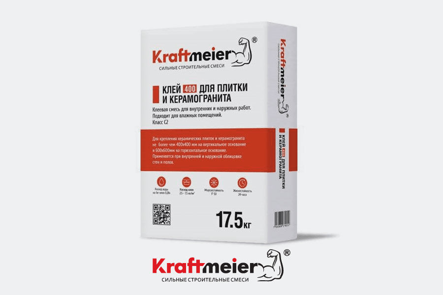 Клей для плитки и керамогранита Kraftmeier 400
