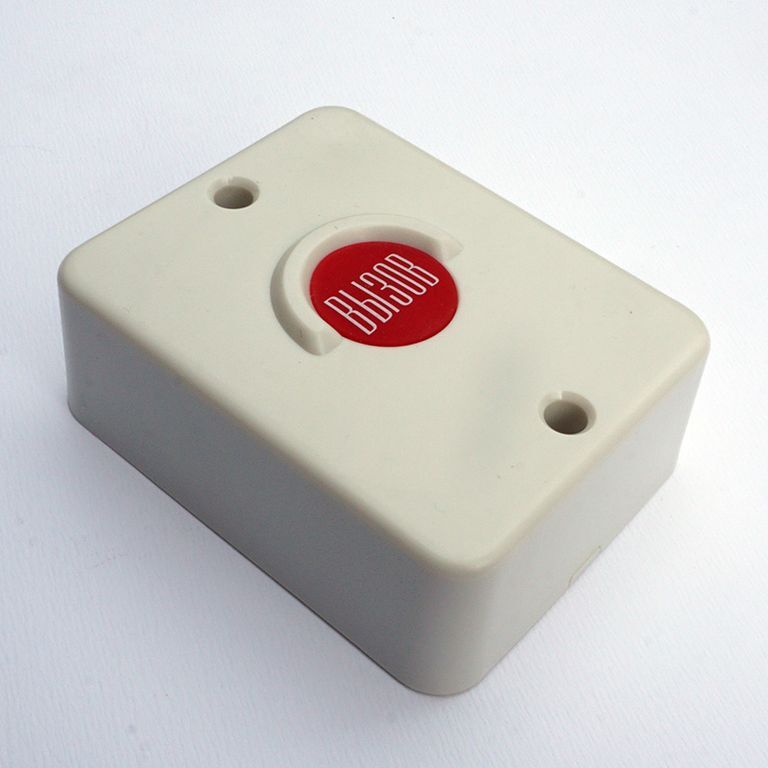 Кнопка вызова антивандальная 83x64x30 мм цвет белый