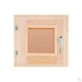 Окно для бани 30х30 термозакаленное стекло 8мм DoorWood (ДорВуд) 