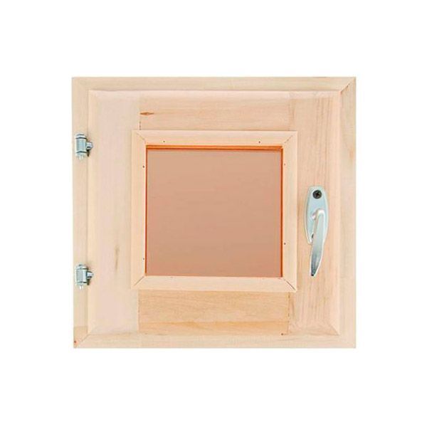 Окно для бани 30х30 термозакаленное стекло 8мм DoorWood (ДорВуд)