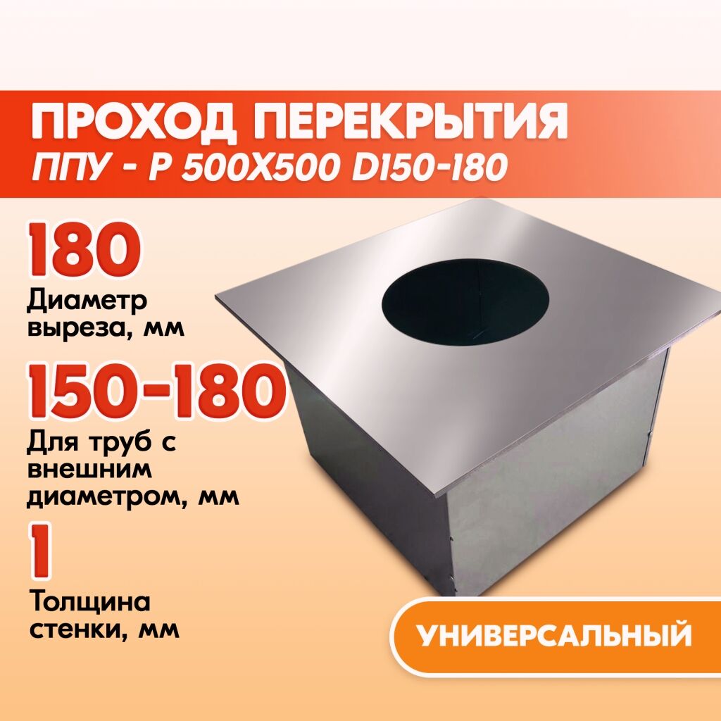 Проход перекрытия универсальный ППУ-Р 500х500 D150-180