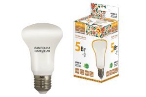 Лампа светодиодная R63 - 5 Вт-230 В -4000 К–E27 Народная TDM ELECTRIC SQ0340-0139