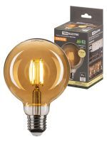 Лампа светодиодная «Винтаж» золотистая G95, 7 Вт, 230 В, 2700 К, E27 (шар) TDM ELECTRIC SQ0340-0345