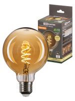Лампа светодиодная «Винтаж» золотистая G95 (со спиралью), 4 Вт, 230 В, 2700 К, E27 (шар) TDM ELECTRIC SQ0340-0346