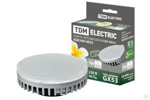 Лампа светодиодная GX53-7 Вт-3000 К TDM ELECTRIC SQ0340-0053 