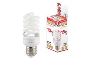 Лампа люминесцентная НЛ-FSТ2-15 Вт-2700 К–Е27 (42х102 мм) TDM ELECTRIC SQ0347-0008