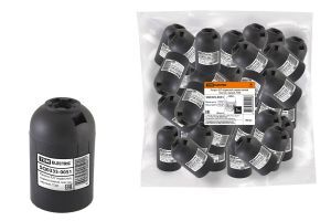 Патрон Е27 подвесной, термостойкий пластик, черный, TDM ELECTRIC SQ0335-0051