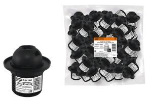Патрон Е27 с кольцом, термостойкий пластик, черный, TDM ELECTRIC SQ0335-0052