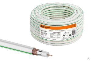 Коаксиальный кабель SAT-703 Cu (100м), белый TDM ELECTRIC SQ0106-0100 