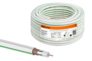 Коаксиальный кабель SAT-703 Cu (100м), белый TDM ELECTRIC SQ0106-0100