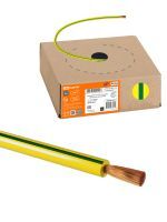Провод ПуГВ 1х0,5 ГОСТ в коробке (250м), желто-зеленый TDM ELECTRIC SQ0124-1401