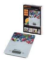 Весы электронные кухонные "Ягоды", стекло, деление 1 г, макс. 5 кг, TDM SQ4025-0002