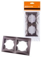 Рамка 2-х постовая горизонтальная шоколад "Лама" TDM ELECTRIC SQ1815-0530