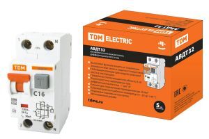 Автоматический Выключатель Дифференциального тока - АВДТ 32 C16 30мА TDM ELECTRIC SQ0202-0030