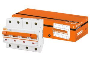 Автоматический выключатель ВА47-125 4Р 100А 15кА х-ка D TDM ELECTRIC SQ0208-0047 Авт. выкл. ВА47-125 4Р 100А 15кА х-ка D