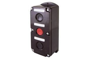 Пост кнопочный ПКЕ 222-3 У2, красная и две черные кнопки, IP54 TDM ELECTRIC SQ0742-0009