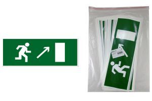 Знак "Направление к эвакуационному выходу направо вверх" 350х124мм для ССА TDM ELECTRIC SQ0817-0063