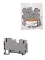 Зажим клеммный безвинтовой ЗКБ быстрого зажима 6 мм2 40А серый (Ph-C PT 6) TDM ELECTRIC SQ0822-0171