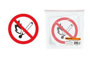 Знак d=180мм "Запрещается пользоваться открытым огнём и курить" TDM ELECTRIC SQ0817-0026