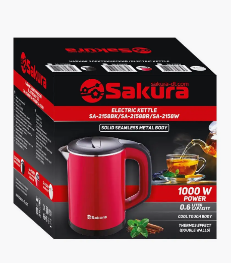 Чайник SAKURA SA-2158BR, 0.6л