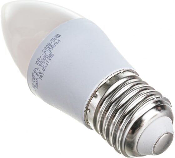 Лампа светодиод 10Вт свеча 210-240В E27 900Лм 3000К матовая Standard ASD 4690612015538