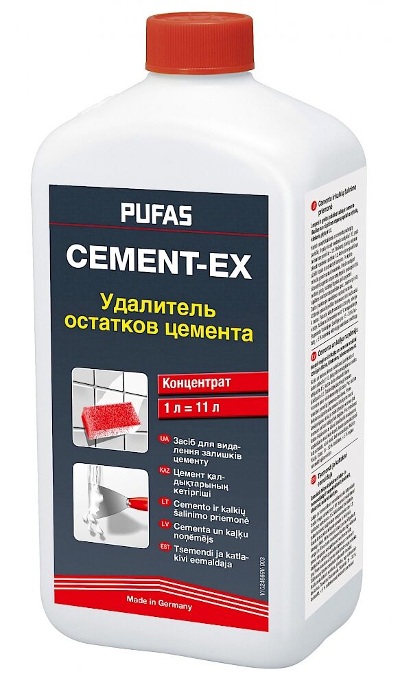 ПУФАС N112-R Удалитель цементного налета (1л) Cement-Ex Пуфас 14397