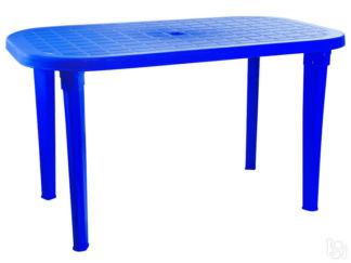 Стол пластиковый овальный синий 138 х 80 х 74 см 1/1