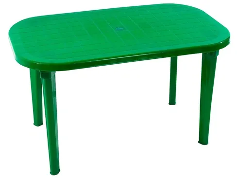 Стол пластиковый овальный зеленый 138 х 80 х 74 см 1/1