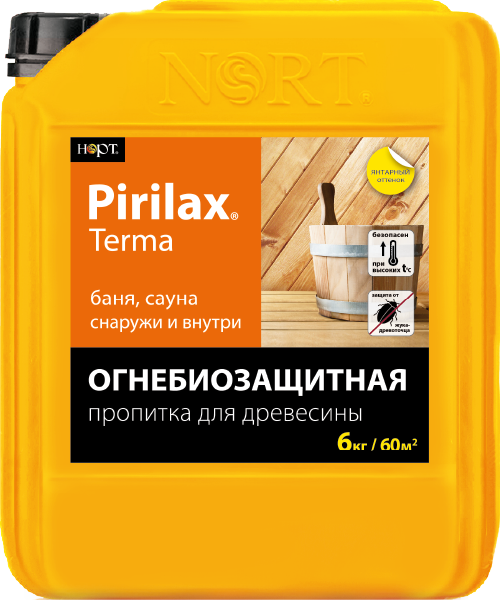 Пропитка-антисептик огнезащитная для древесины Pirilax Terma 6 кг