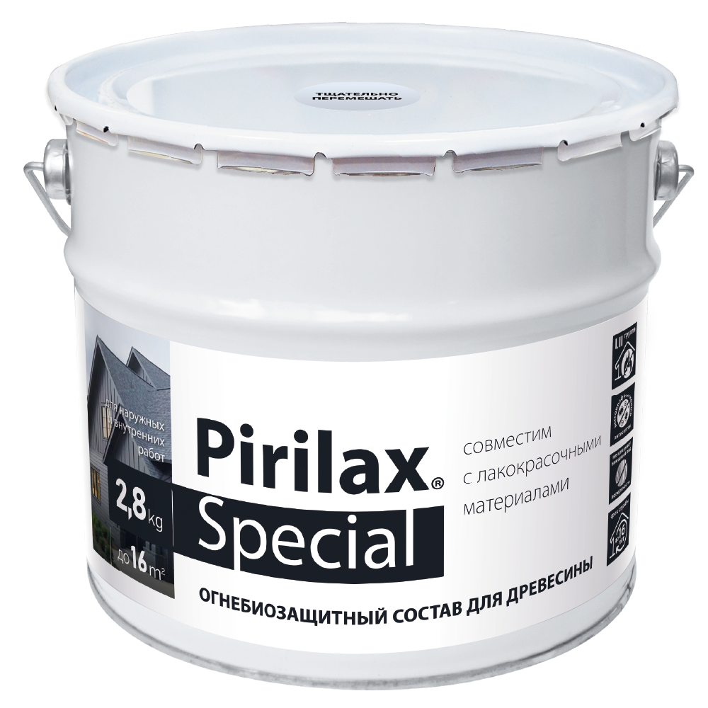 Биопирен (антипирен-антисептик) для древесины Pirilax Special 2,8 кг