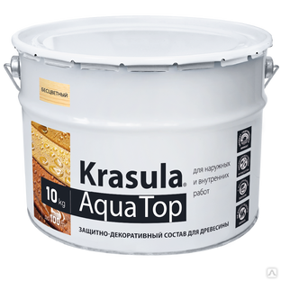Защитно-декоративный состав на водной основе Krasula Aqua Top 10 кг 